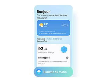 Résumés personnalisés de votre journée.